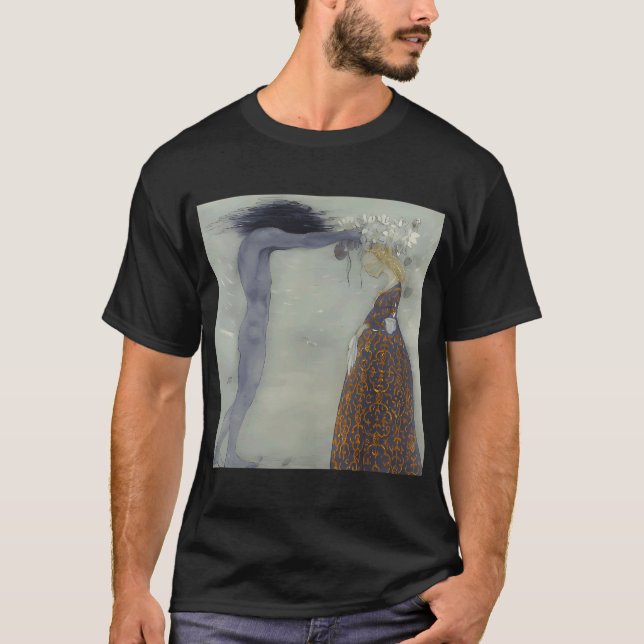 Joan Miro Pferd Rohr und rote Blume T-Shirt (Vorderseite)