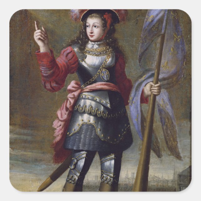 Joan of Arc Before Orleans Quadratischer Aufkleber (Vorderseite)
