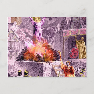 Joan of Arc Burns Postkarte