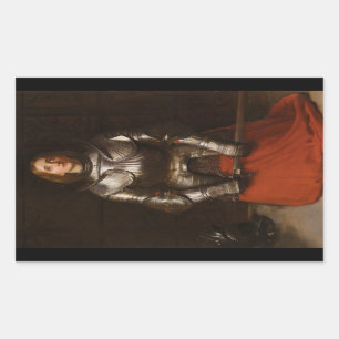 Joan of Arc c. 1865 von John Everett Millais Rechteckiger Aufkleber