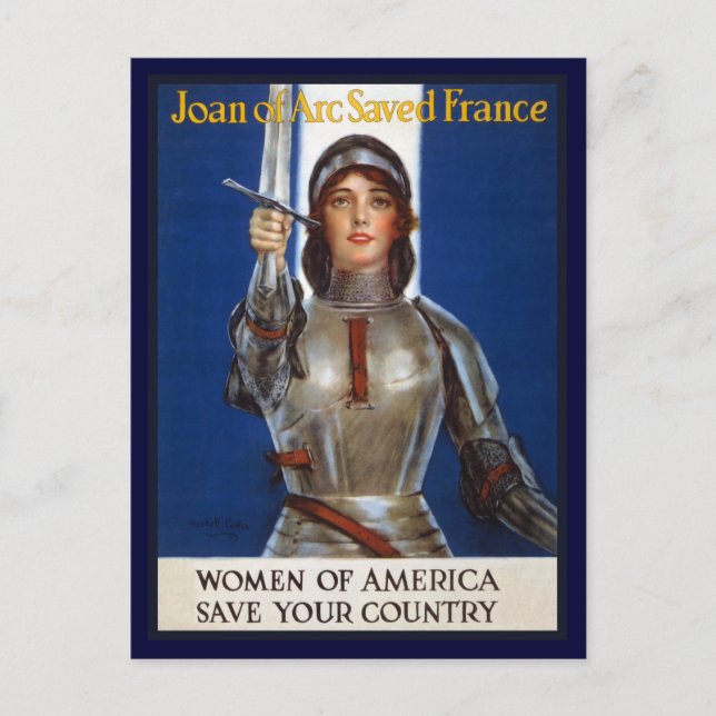 Joan of Arc: Das Dienstmädchen Orleans, Ritter Her Postkarte (Vorderseite)