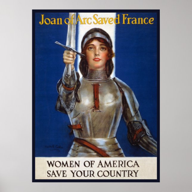 Joan of Arc French Heroine Knight National Held Poster (Vorne)