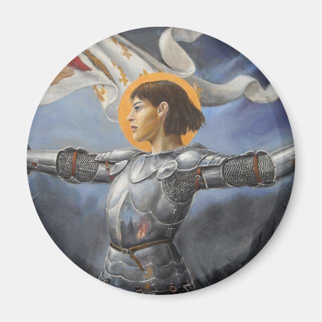 Joan of Arc mit Banner Magnet (Vorne)