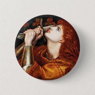 Joan of Arc painting von Dante Gabriel Rossetti Button