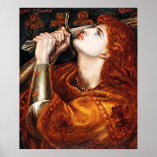 Joan of Arc painting von Dante Gabriel Rossetti Poster