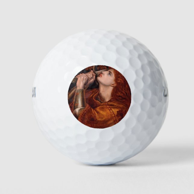 Joan of Arc (Portrait) (von Dante Gabriel Rossetti Golfball (Vorderseite)