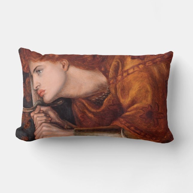 Joan of Arc (Portrait) (von Dante Gabriel Rossetti Lendenkissen (Vorderseite)