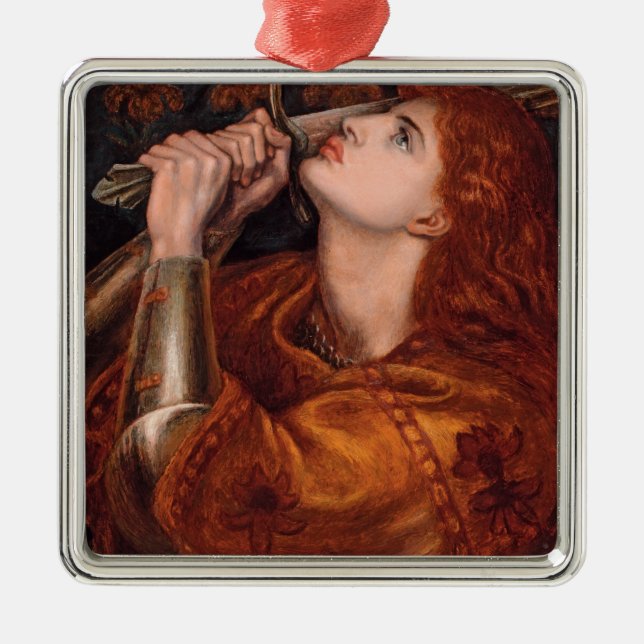 Joan of Arc (Portrait) (von Dante Gabriel Rossetti Ornament Aus Metall (Vorne)