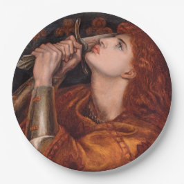Joan of Arc (Portrait) (von Dante Gabriel Rossetti Pappteller