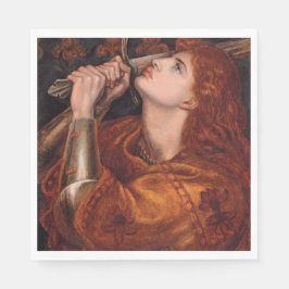 Joan of Arc (Portrait) (von Dante Gabriel Rossetti Serviette