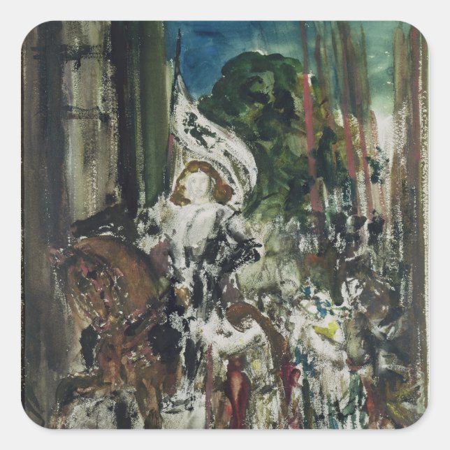 Joan of Arc Quadratischer Aufkleber (Vorderseite)