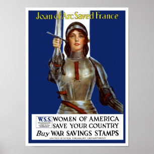 Joan of Arc Rettete Frankreich Poster