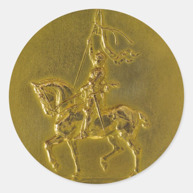 Joan of Arc Runder Aufkleber (Vorderseite)