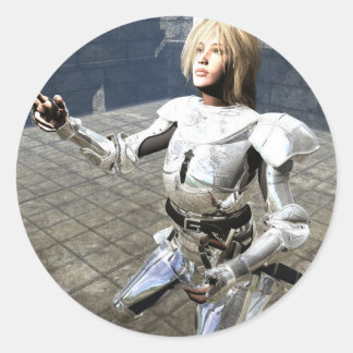 Joan of Arc Runder Aufkleber