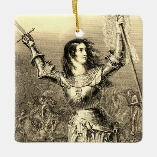 Joan of Arc Square Ornament (Vorderseite)