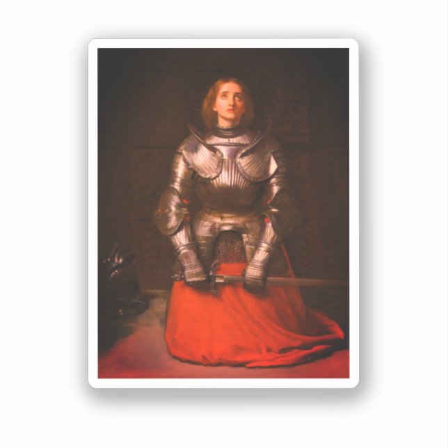 Joan of Arc von John Everett Millais Aufkleber (Vorderseite)