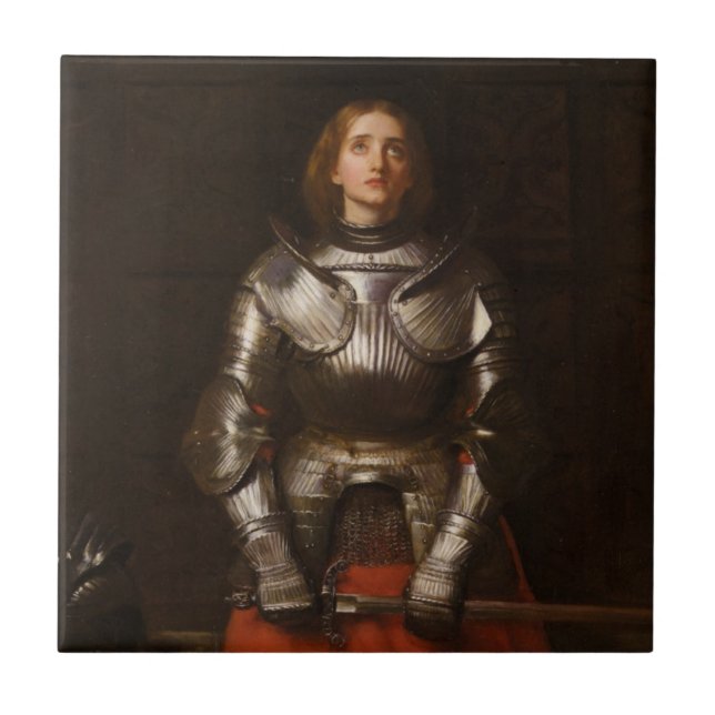 Joan of Arc (von John Everett Millais) Fliese (Vorderseite)
