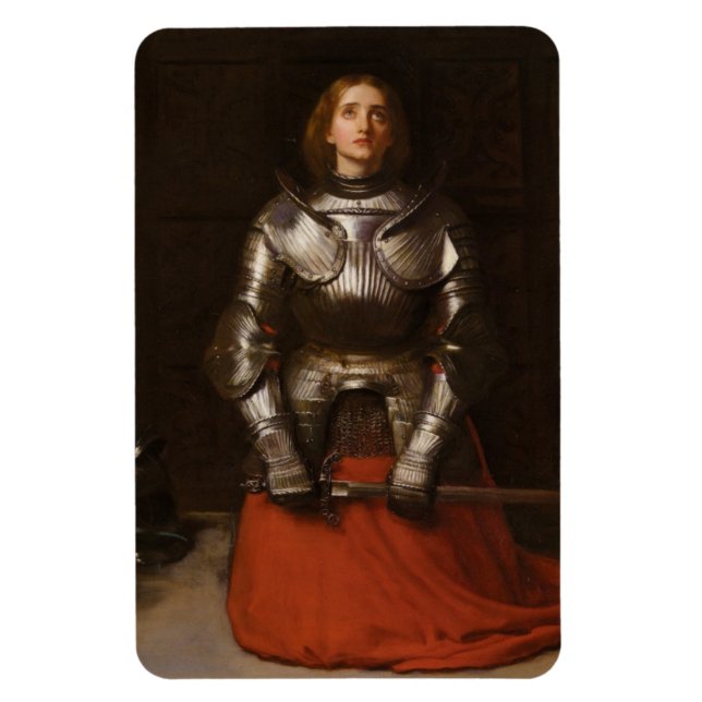 Joan of Arc (von John Everett Millais) Magnet (Vertikal)