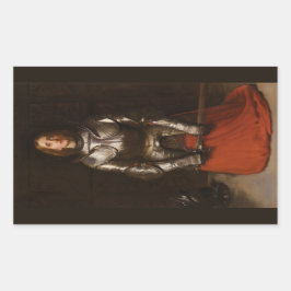 Joan of Arc (von John Everett Millais) Rechteckiger Aufkleber