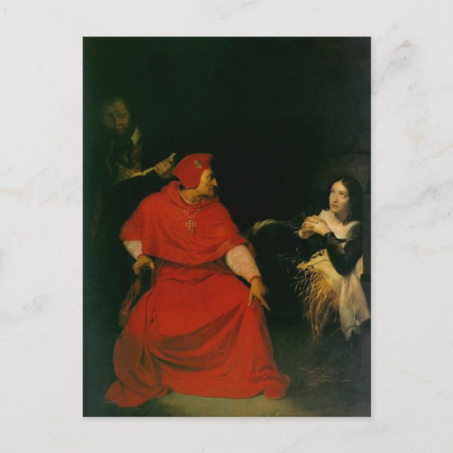'Joan of Arc wird verhört' Postkarte (Vorderseite)