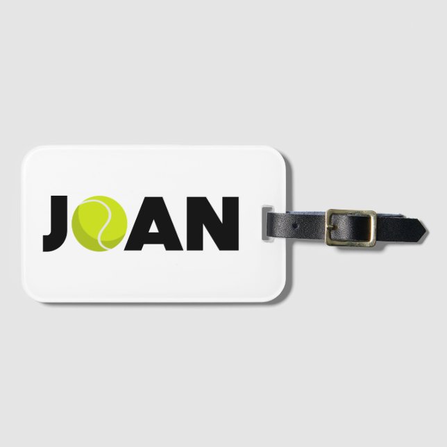 Joan Tennis Gepäckanhänger (Vorderseite (Horizontal))