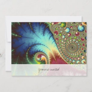 Joanie 50 Fraktal Art Einladung