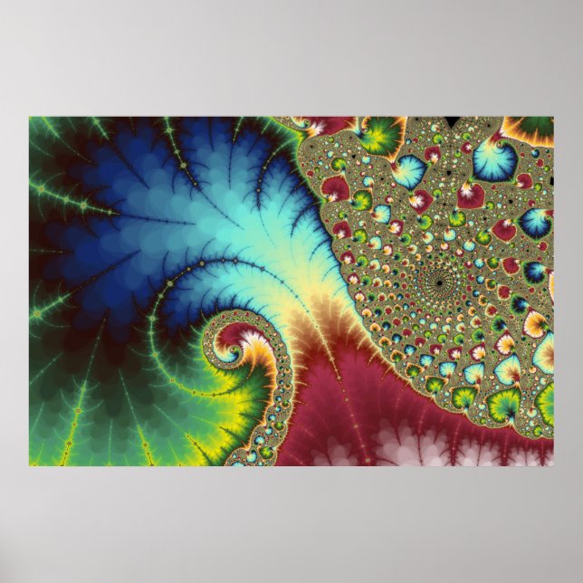 Joanie 50 Fraktal Art Poster (Vorne)