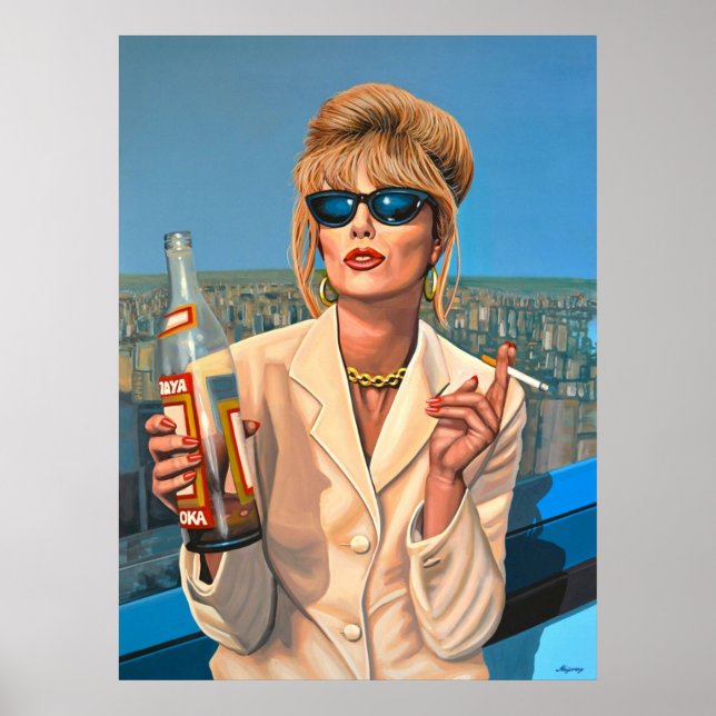 Joanna Lumley als Patsy Stone-Gemälde Poster (Vorne)