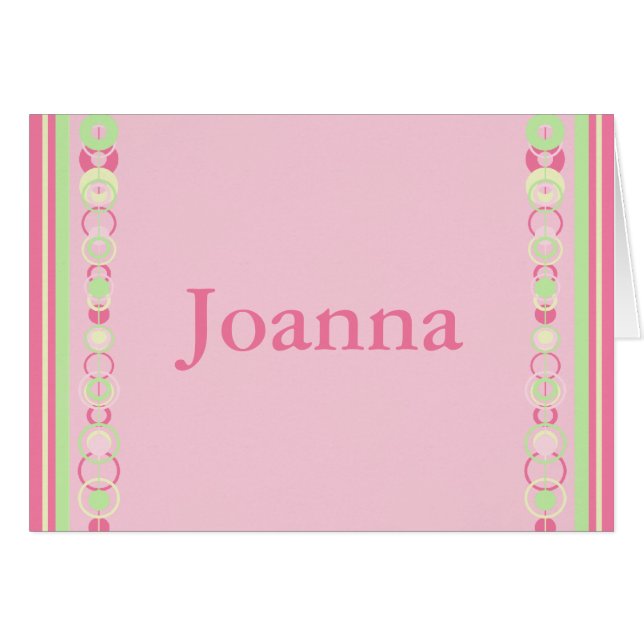 Joanna Modern Circle Individuelle Name Card (Vorderseite (Horizontal))