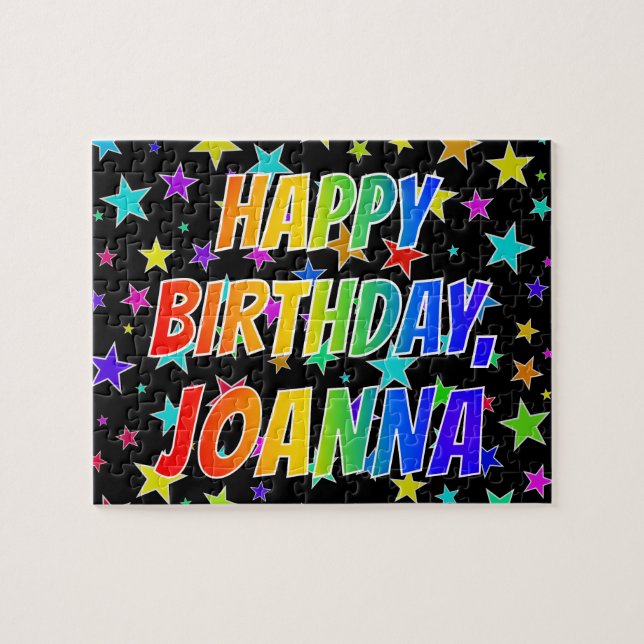 "JOANNA" Vorname, Spaß "GLÜCKLICHER GEBURTSTAG" Puzzle (Horizontal)