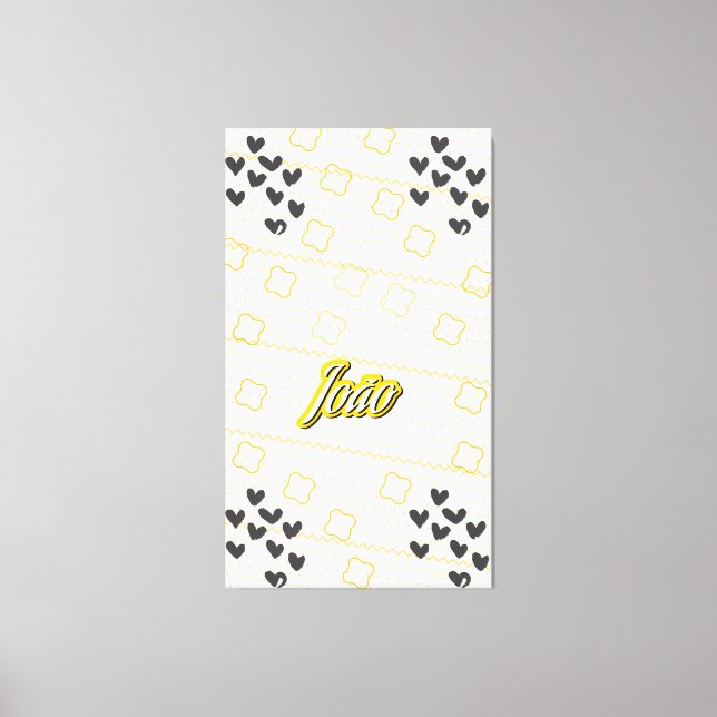 João, nome pessoal de caligrafia desenhada à mão leinwanddruck (Vorderseite)