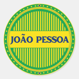 João Pessoa City Pride – Brazilian Identity Runder Aufkleber