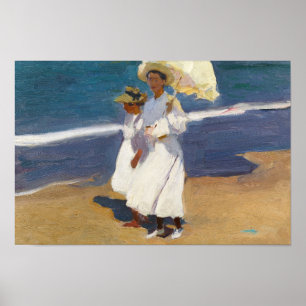 Joaquin Sorolla - Am Strand Poster