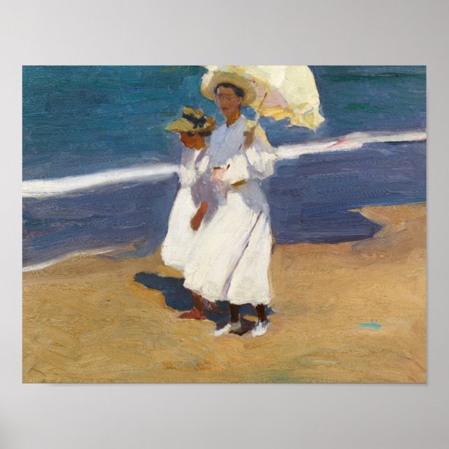 Joaquin Sorolla - Am Strand Poster (Vorne)