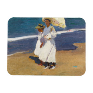 Joaquin Sorolla - auf dem Strand Magnet