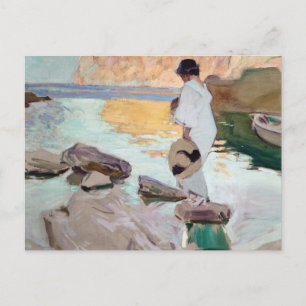 Joaquin Sorolla - Elena in Cala de San Vicente Postkarte