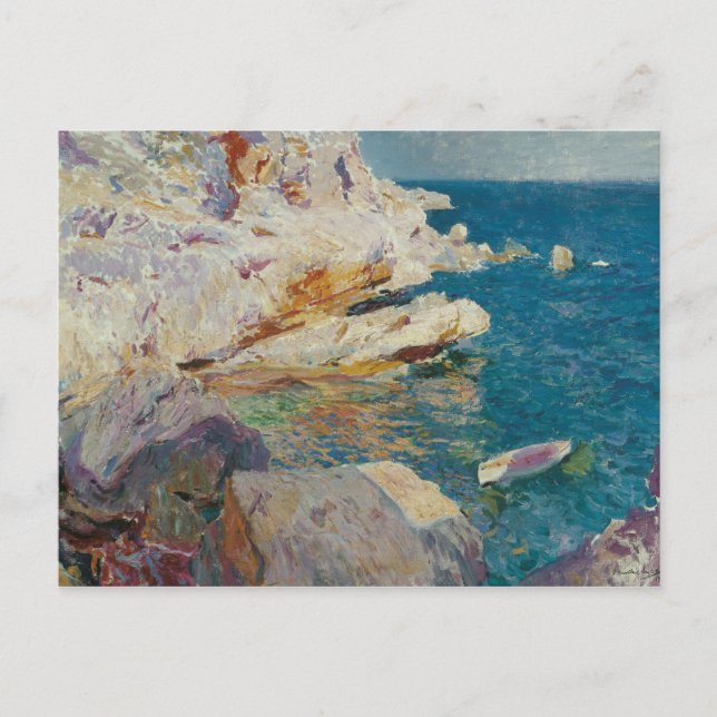 Joaquin Sorolla-Felsen von Javea und dem Weißen Bo Postkarte (Vorderseite)