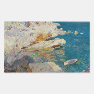 Joaquin Sorolla-Felsen von Javea und dem Weißen Bo Rechteckiger Aufkleber