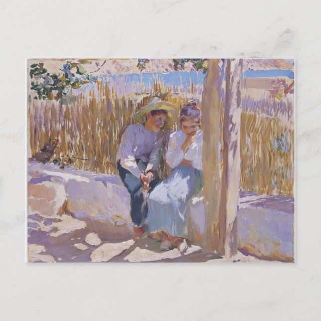 Joaquín Sorolla- Idyll, Javea Postkarte (Vorderseite)