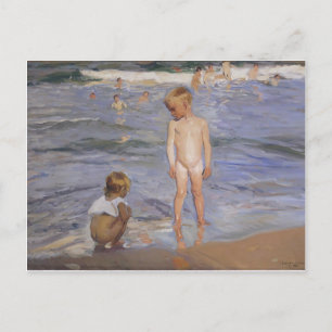 Joaquín Sorolla - Kinder, die in der Nachmittagsso Postkarte