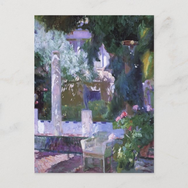 Joaquín Sorolla - Rose Bush im Sorolla House Postkarte (Vorderseite)