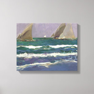 Joaquin Sorolla - Segel im Meer Leinwanddruck