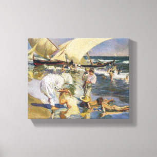 Joaquín Sorolla - Strand von Valencia im Morgenlic Leinwanddruck