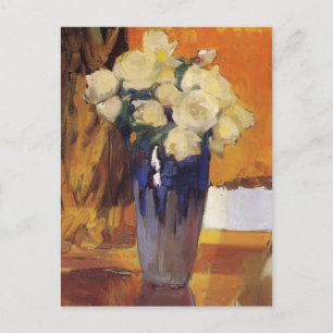 Joaquín Sorolla - Weiße Rosen aus dem Haus Garten Postkarte