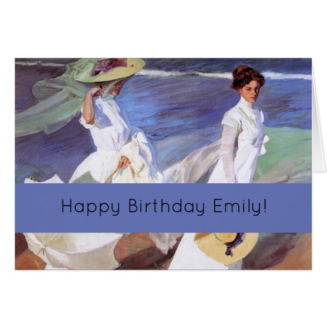 Joaquin Sorolla Women Walking Beach (Vorderseite (Horizontal))