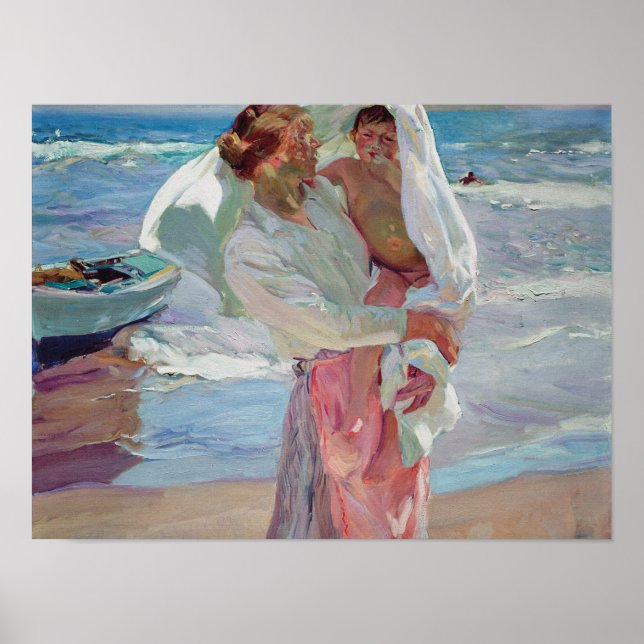 Joaquin Sorolla Y Bastida - Nach dem Baden Poster (Vorne)