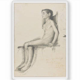 Joaquín Sorolla y Bastida - Studie eines sitzenden Aufkleber