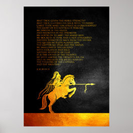 Job 39:19-25 Bibelverse Poster