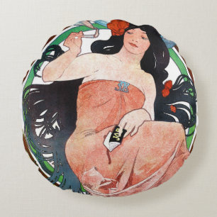 JOB, Alphonse Mucha Throw Kissen