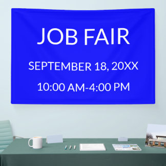 Job Fair Blue Banner